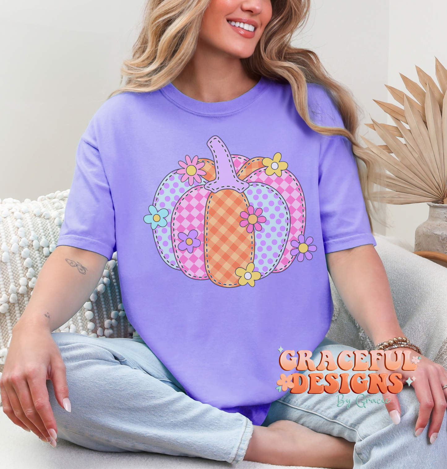 Patchy Pumpkin Design