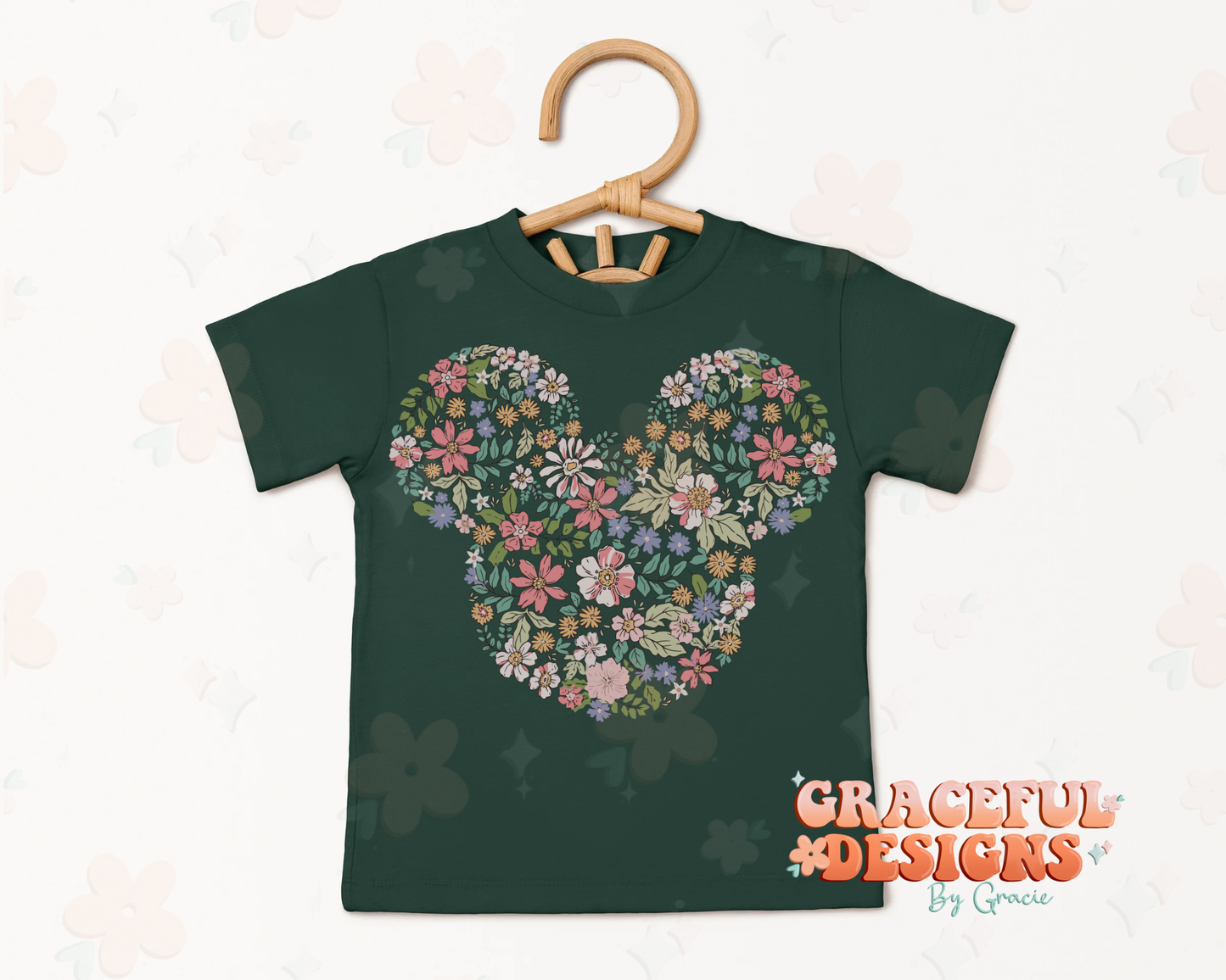 Floral Mouse Kids Design