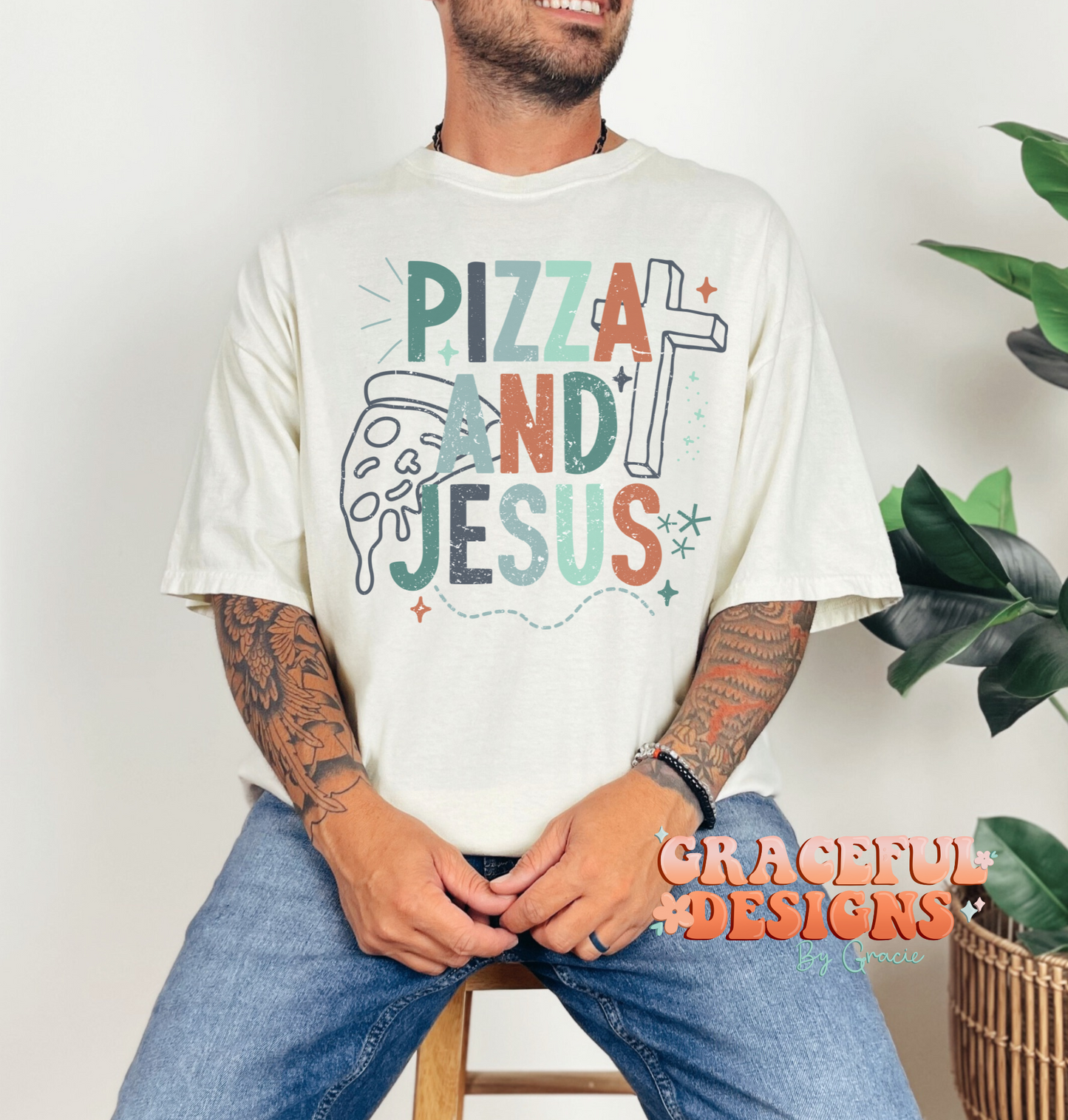 Pizza and Jesus Neutral Design