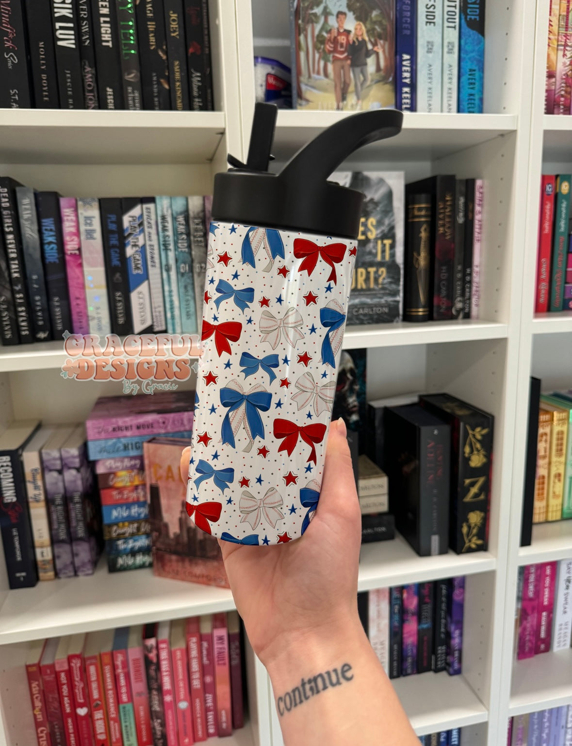RWB Baseball Bows Tumbler