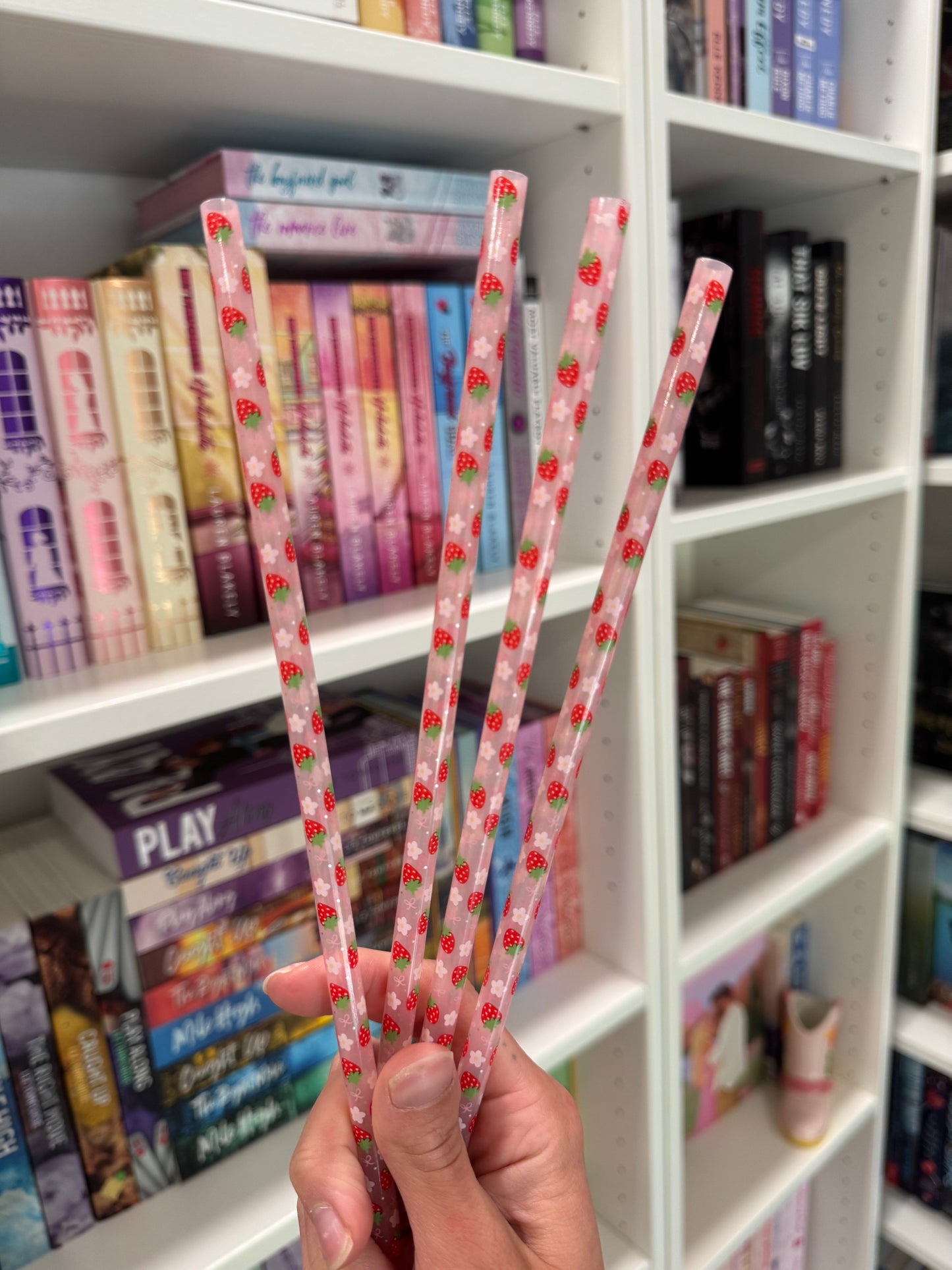 Strawberry Coquette 12" Straw