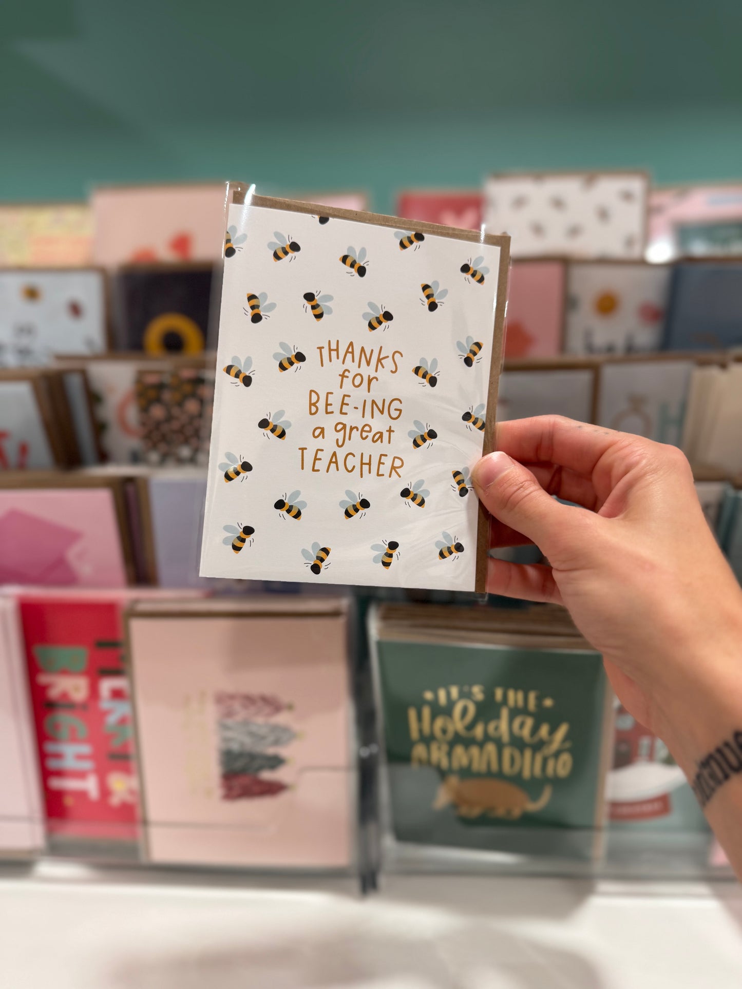 Bee-ing a Great Teacher Greeting Card