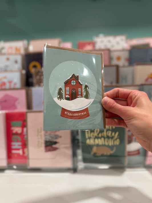 Merry Christmas Snowglobe Greeting Card