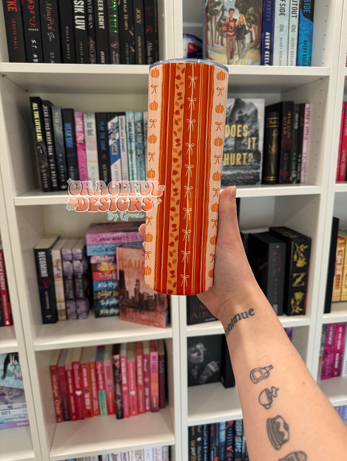 Pumpkin Stripes Tumbler