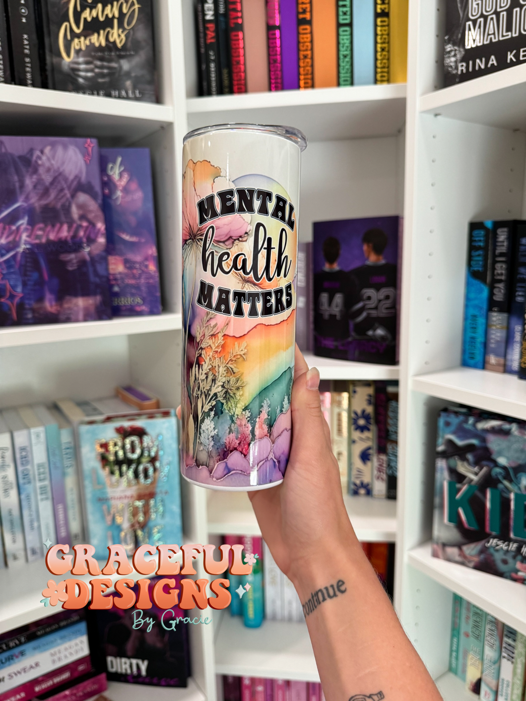 Mental Health Matters Watercolor Tumbler