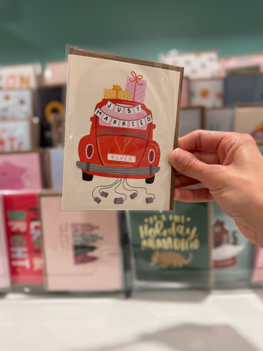 Just Married Greeting Card