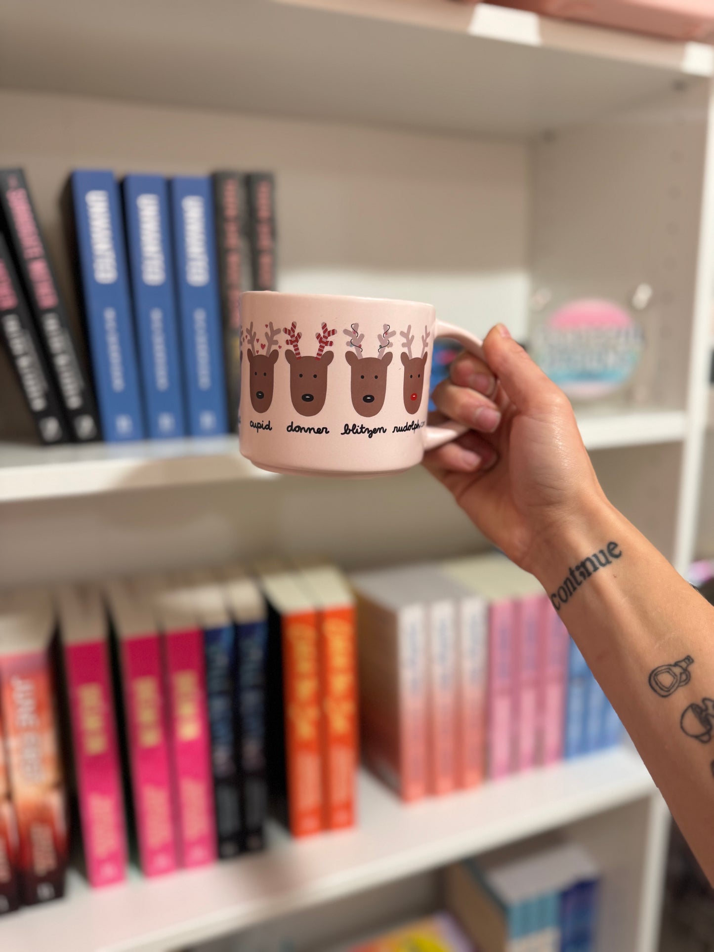 Reindeer Pink Ceramic Mug