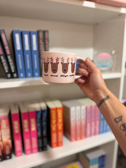 Reindeer Pink Ceramic Mug