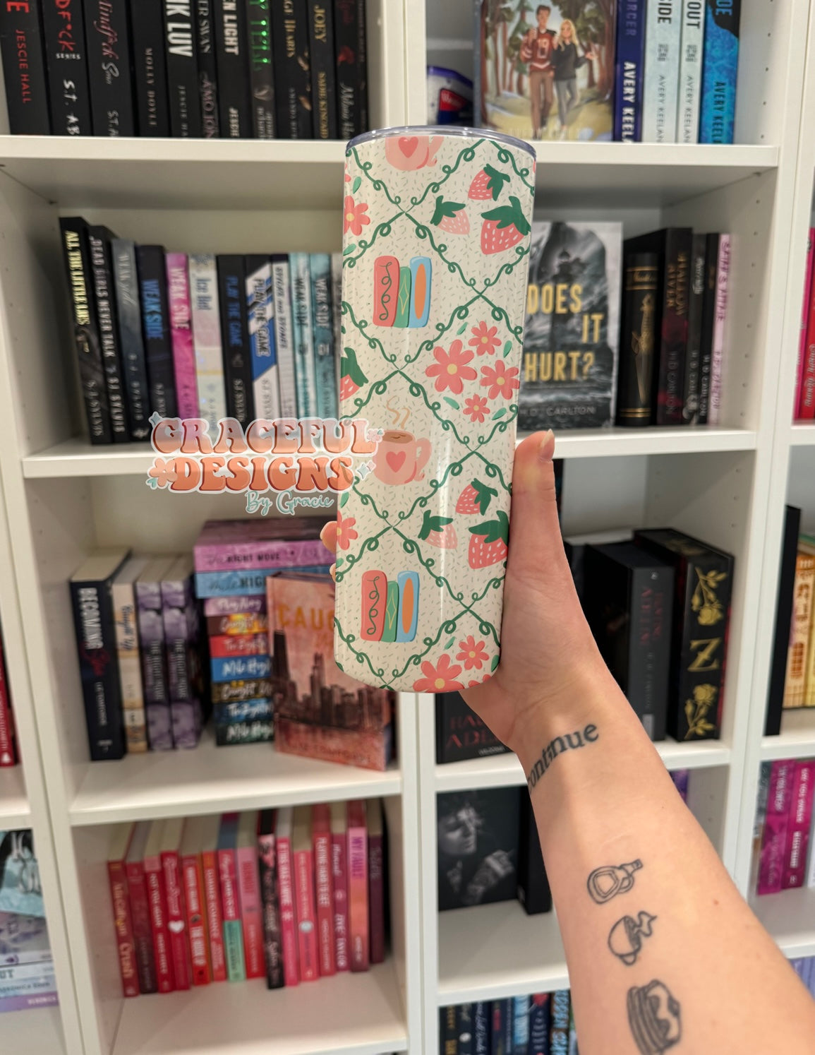 Strawberry Books Tumbler